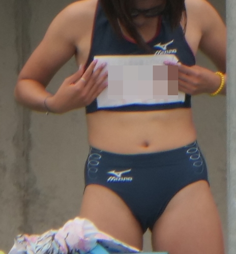 '19 女子三段跳び 07 ニッパツアスリートAC　宮坂楓　レーシングショーツ　社会人ブルマ　ハイレグレーシングブルマ　むっちりブルマ　走り幅跳び　三段跳び