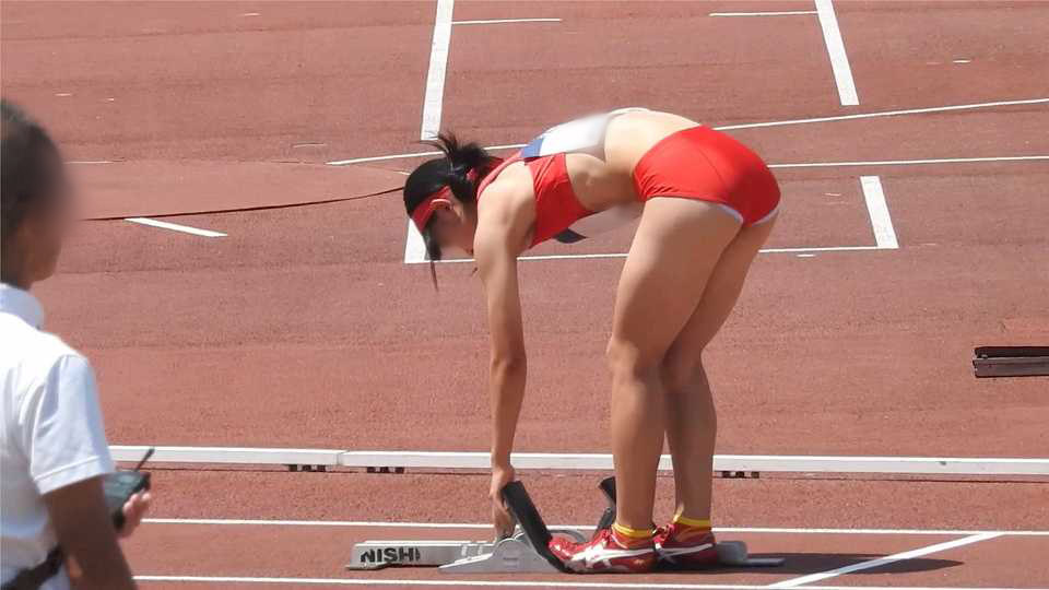 【動画】No.A003　立命館慶祥高校　超ハイレグ　レーシングブルマ　インナーはみ出し　デサント製セパレートレーシングブルマ