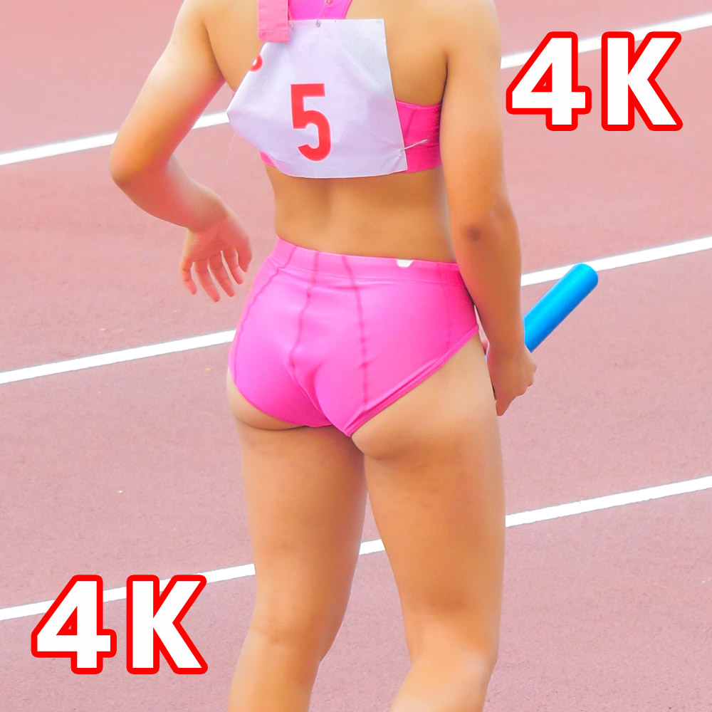 ぴちぴちブルマ ４Ｋ(05)東大阪大学敬愛高校　ピンク色セパレートユニフォーム　ハイレグ　はみパン　インナー　日焼け跡　ＪＫアスリート　高画質動画