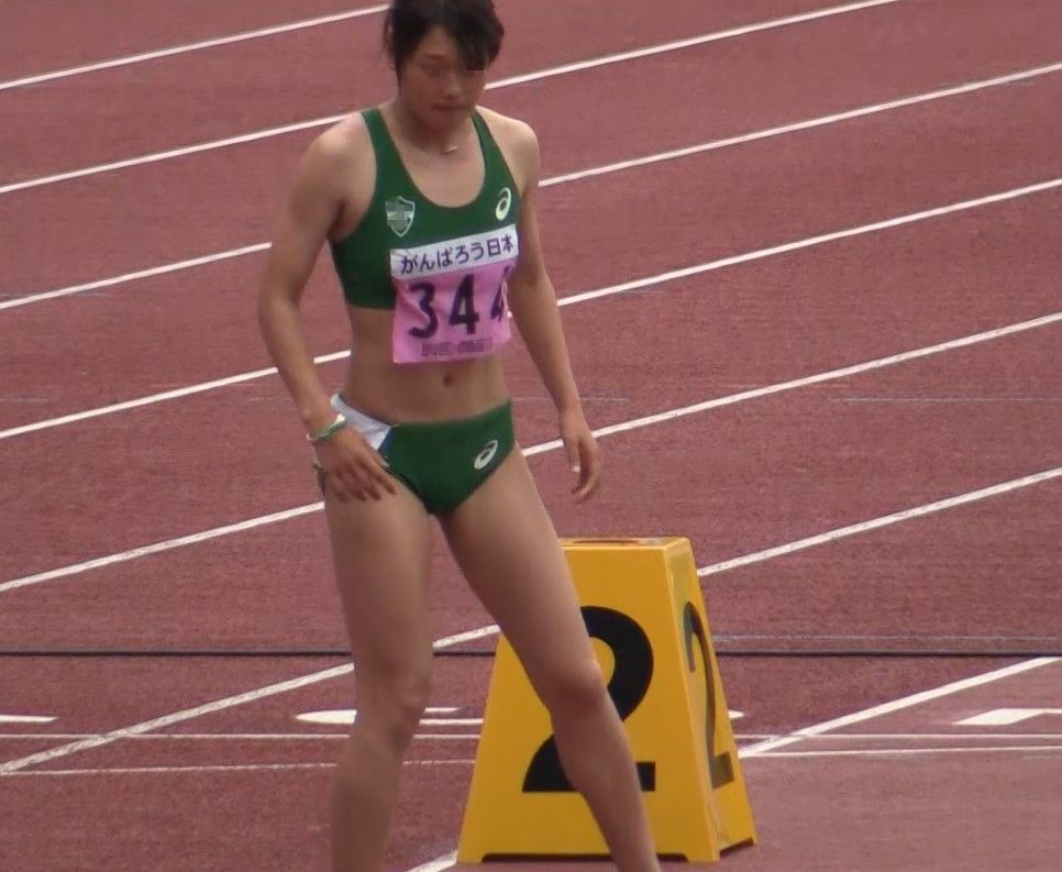 ★アスリートスタイル　AT06-02　青山学院大学　早稲田大学白ブルマ　アシックス製セパレート女子陸上ユニフォーム