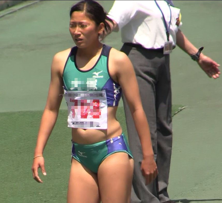 ★アスリートスタイル　キラキラ輝くピンクとグリーンのレーシングブルマを華麗に着こなす鍛え抜かれたアスリート！AT08-01  coolboy 木南記念陸上 大阪シティ信用金庫　大塚高校　薫英女学院　東大阪大敬愛高校