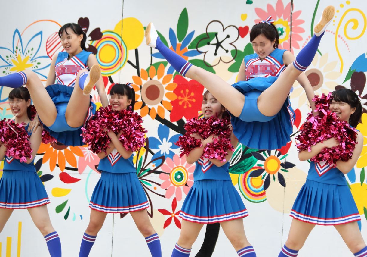 チアダンス・貴方も“魔女”のとりこに…？　THE DRUNSSOR 開脚Ｖジャンプ　ラインダンス　ＪＤチアリーダー　魔女ＪＤチア　スフィンクス　ブルマ型アンダースコート　アンスコ　ブルマ　青色アンスコ　チア側転　巨尻ブルマ