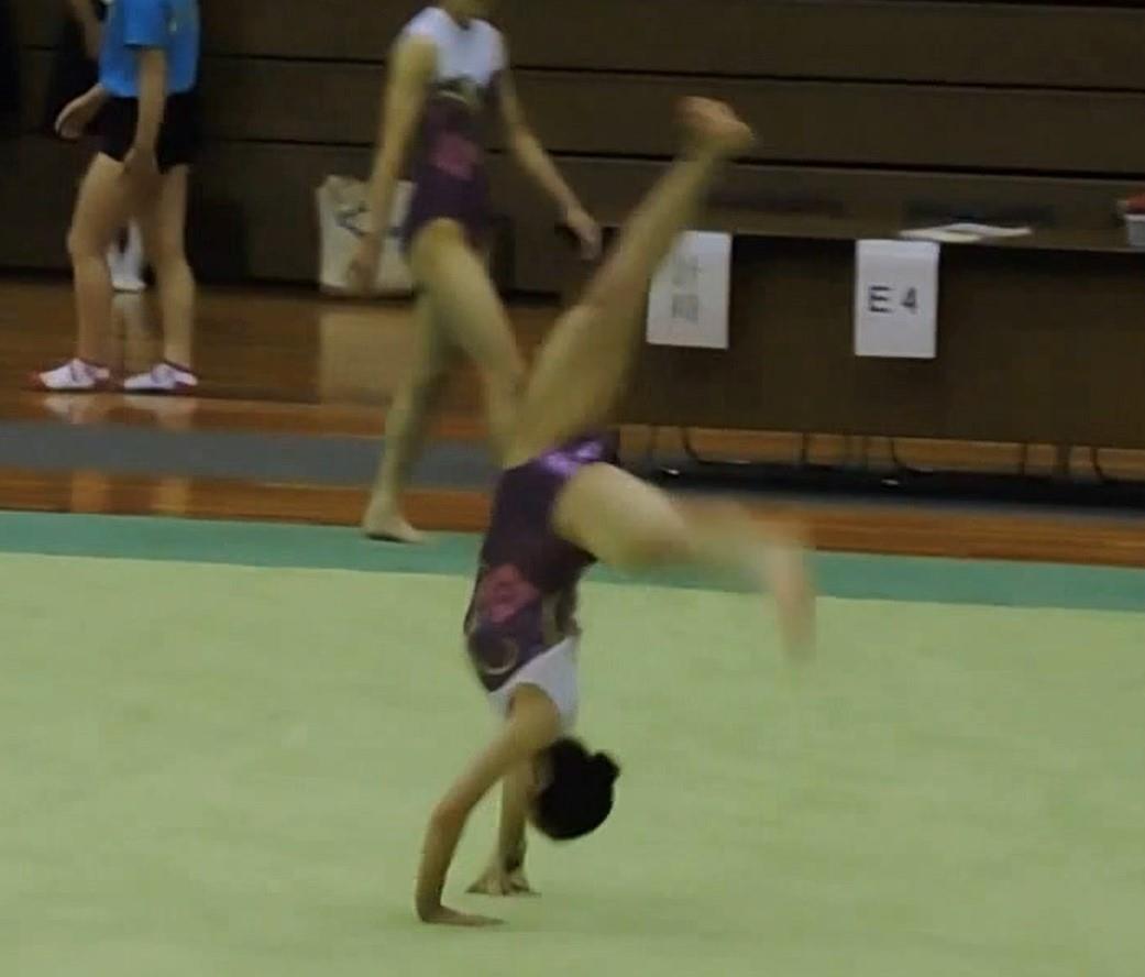 体操JK　体操競技選手権大会【スローモーション動画】スポーツ編 3作品セット販売 3512 3501 3505 藤村-second-　高校女子体操部　側転　超ハイレグレオタード　清楚系ハイレグ　地味地方女子高生　インナーショーツ　むっちりレオタード　
