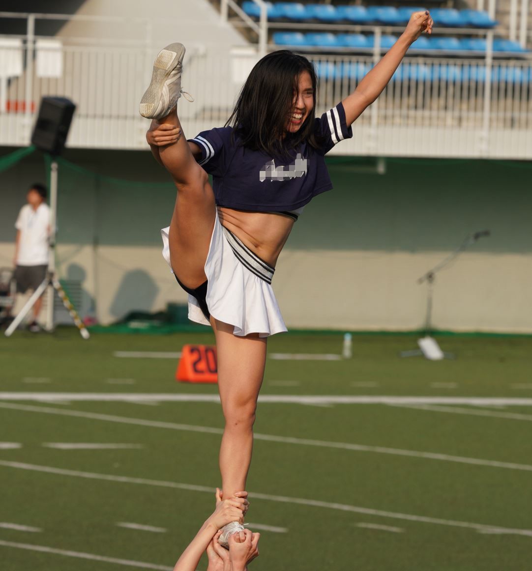 チア2-3 超解像フェチ 腋フェチ 社会人チアリーダー ノースリーブ衣装 鼠径部ハミ毛 スターツ ブルマ型アンスコ