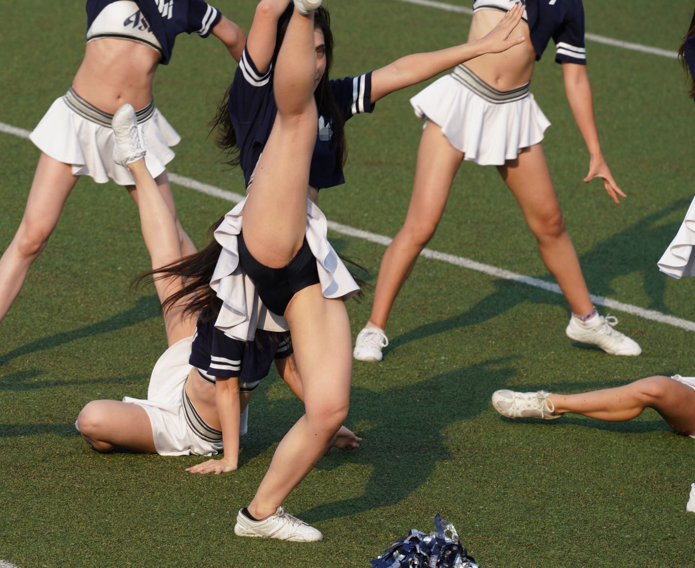 チア2-3 超解像フェチ 腋フェチ 社会人チアリーダー ノースリーブ衣装 鼠径部ハミ毛 スターツ ブルマ型アンスコ