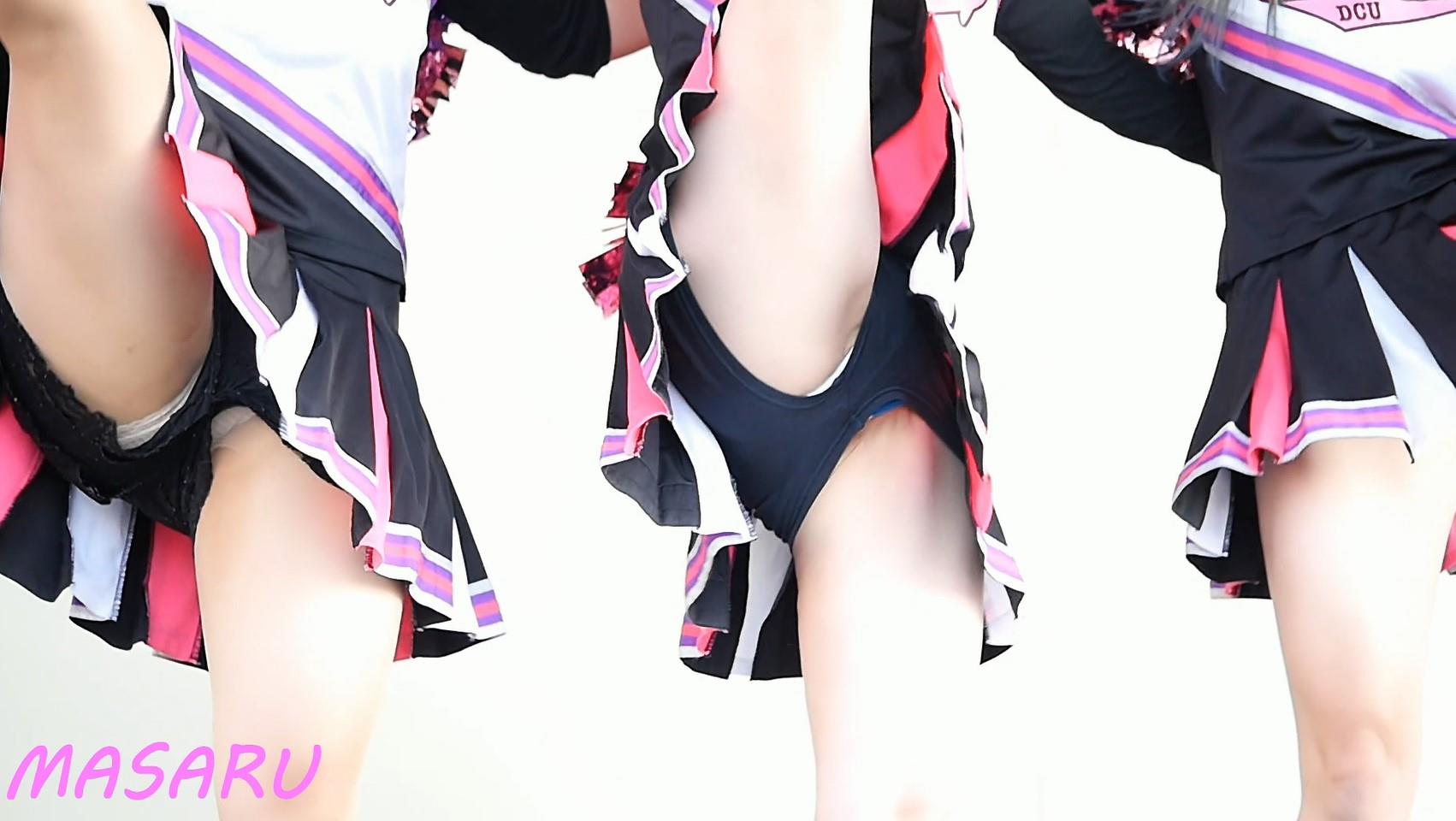 秘密のチア Vol.55 ～スーパースローでじっくり味わう隙間パンツ！～ MASARU　田園調布学園大学 チアダンス部　生パンツはみ出し　ハミぱんチア　ハイキック　鼠径部　スパッツ
