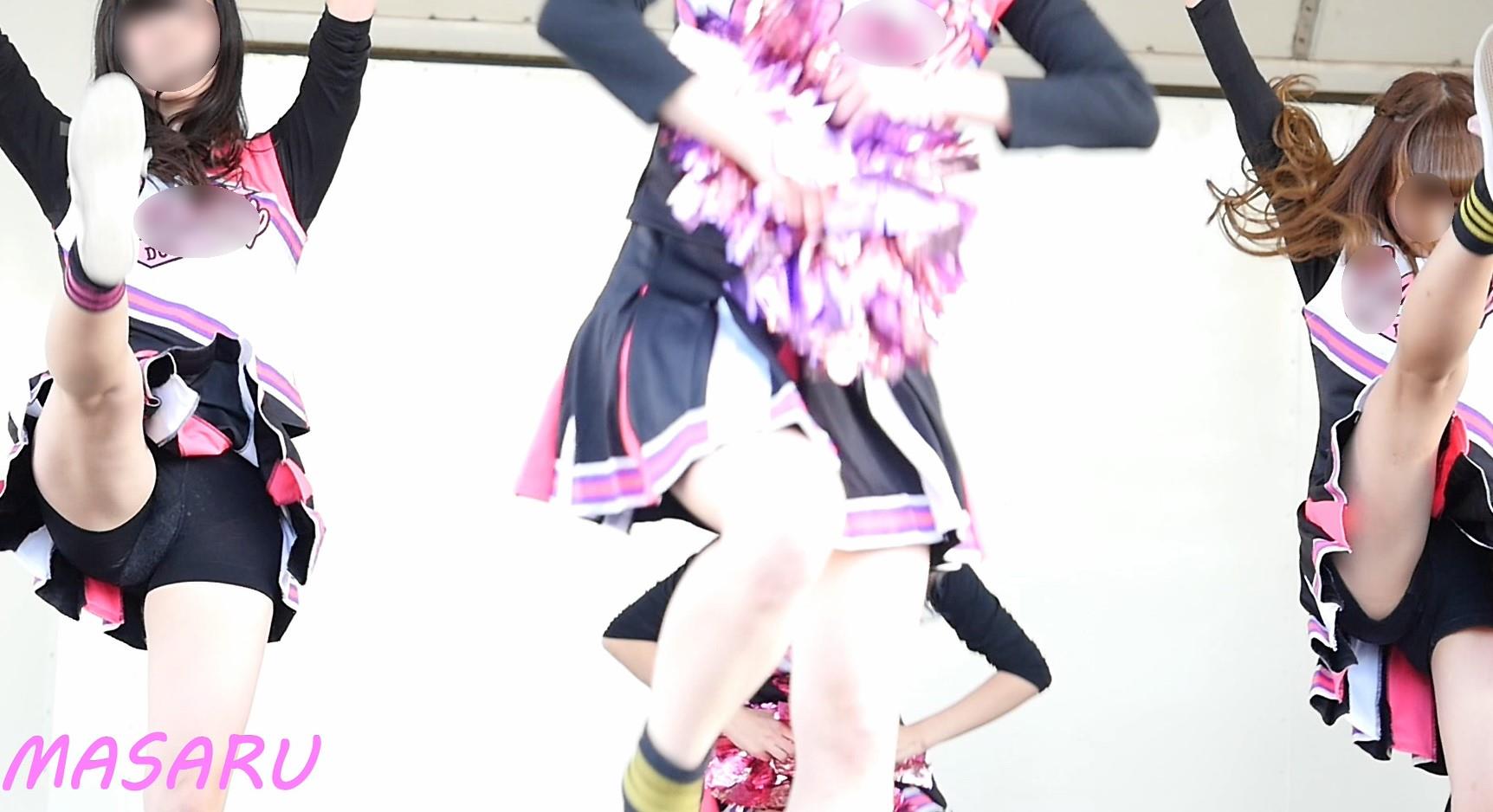 秘密のチア Vol.55 ～スーパースローでじっくり味わう隙間パンツ！～ MASARU　田園調布学園大学 チアダンス部　生パンツはみ出し　ハミぱんチア　ハイキック　鼠径部　スパッツ