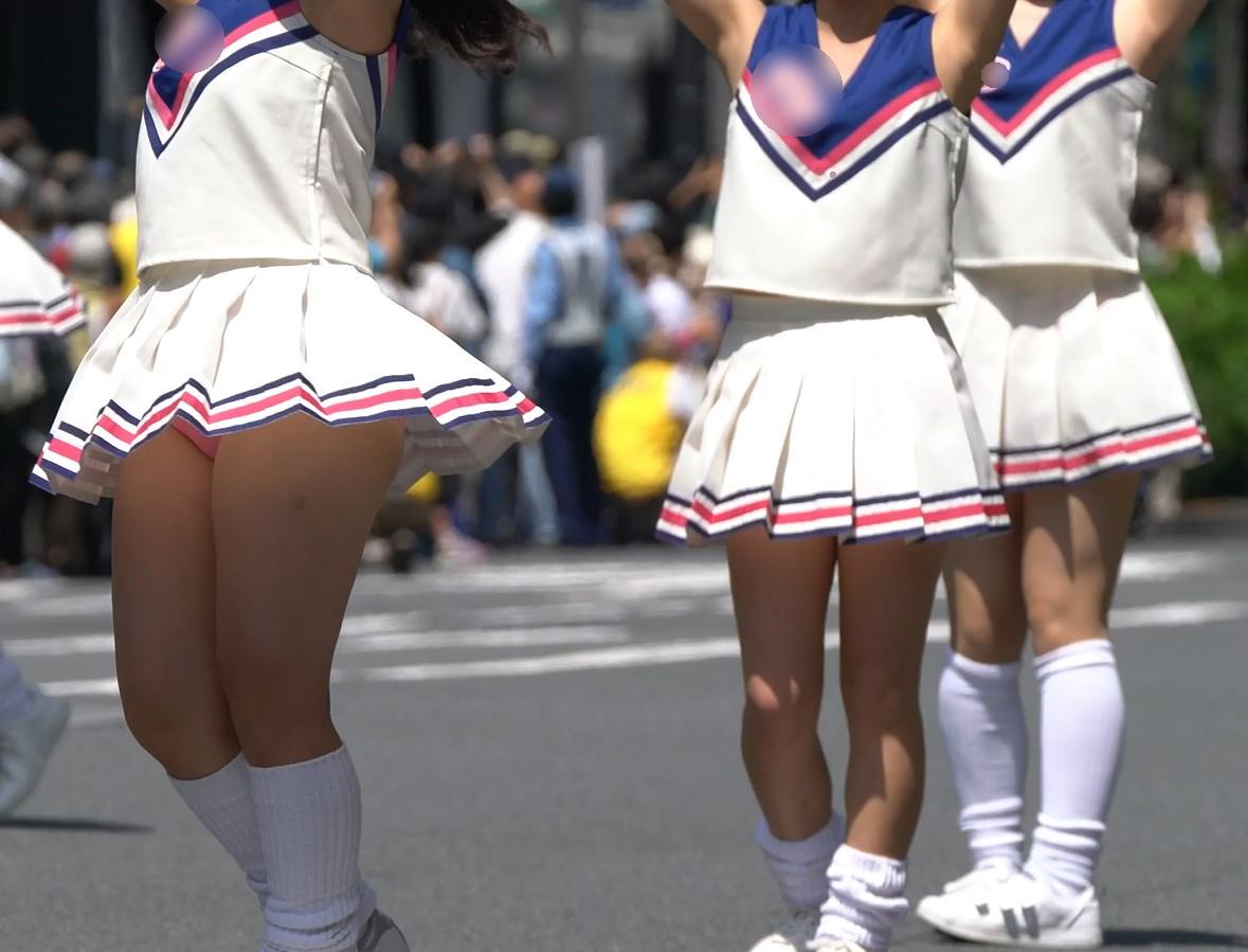 [4K動画] 秘密のチア Vol.31～レア衣装で登場、奇跡のイエローチラリズム！～ MASARU 白色プリーツスコート　黒色ブルマ　スパッツｰ　横浜創英中学 高校 バトンチア　パンスト着用のチアリーダー