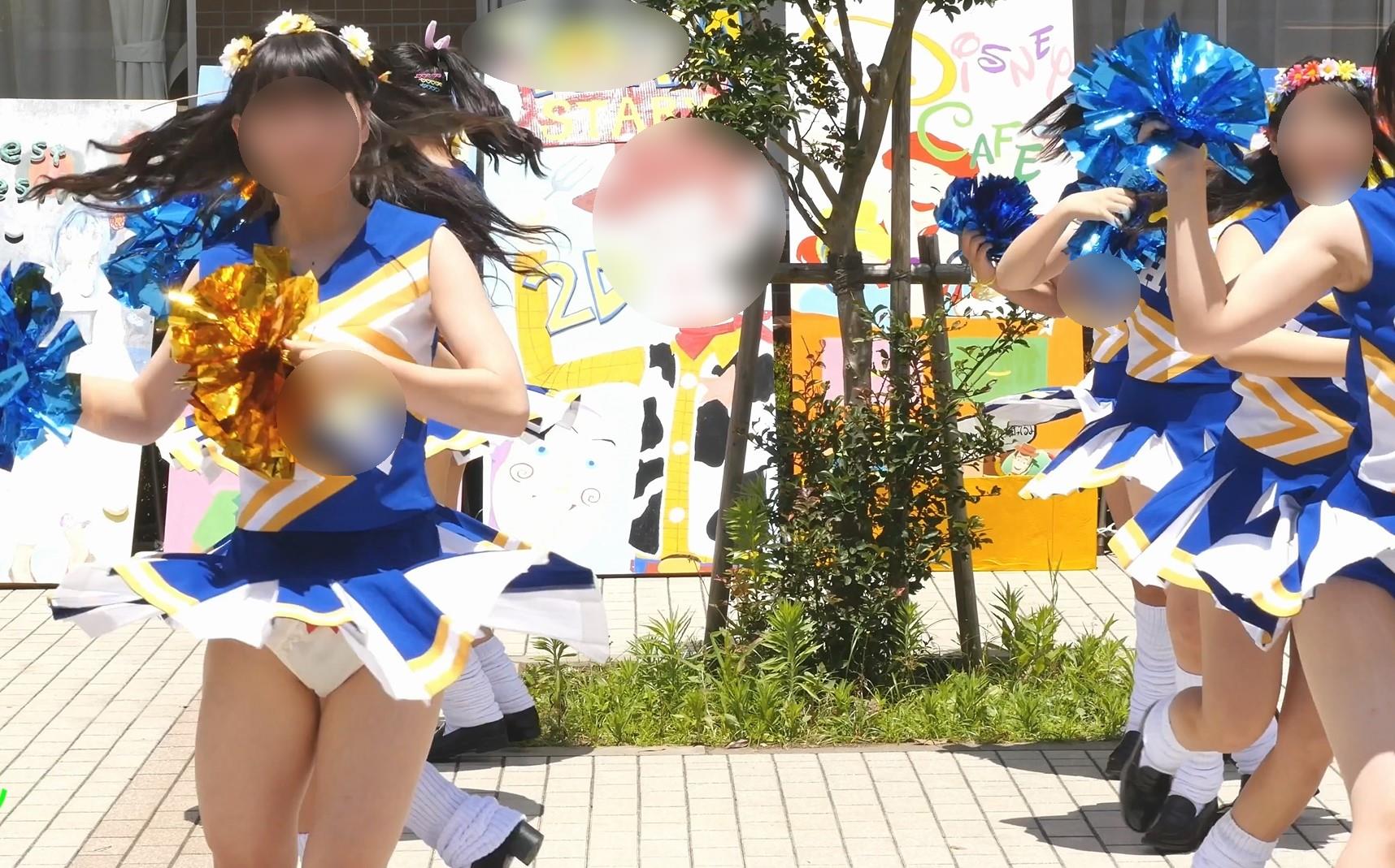 祭りだチア vol.59 【4K】 ありえない!!純白の生P！第三弾!! 超必見！顔と白Pを同時にお楽しみ!!未公開編 チア メロン　ICHIRITSU　CHOSHI　市立銚子高校　チア生パンツ　銚子市立銚子高等学校 文化祭 チア　アンスコ穿き忘れ　ブルマ型アンスコ　インナーはみ出し　ターン