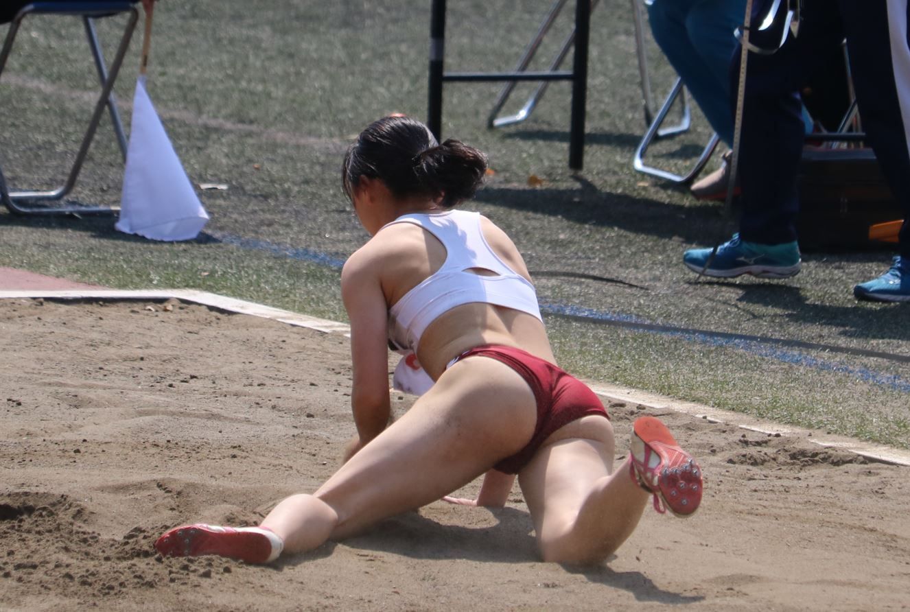 なでしこブルマ★JDロングジャンパー2019[19B6LJ]　相棒　早稲田大学　立教大学　女子陸上部　アシックス製レーシングブルマ　走り幅跳び　陸上　陸上女子　ハイカット　ハイレグレーシングブルマ　ブルマ食い込み直し