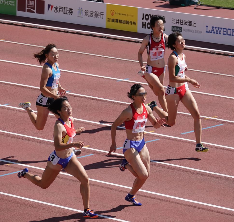 陸上女子コレクションVol.167 R1 いきいき茨城ゆめ国体 和田麻希　湯淺 佳那子　日本選手権　長崎県代表ブルマ　京都府代表　大阪府代表　派手目ミズノ製セパレートユニフォーム