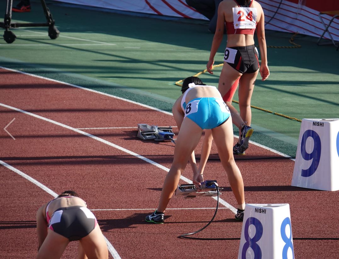 陸上女子コレクションVol.172,R1,国体陸上,成年女子400mH,早稲田大学,関本萌香,　小山佳奈,早稲田３人娘,スターティングブロック調整,ハミぱんブルマ,いきいき茨城ゆめ国体,芝田陽香,宮城県代表,七十七銀行,齋藤 真佑,駿河台大学,吉田佳純,