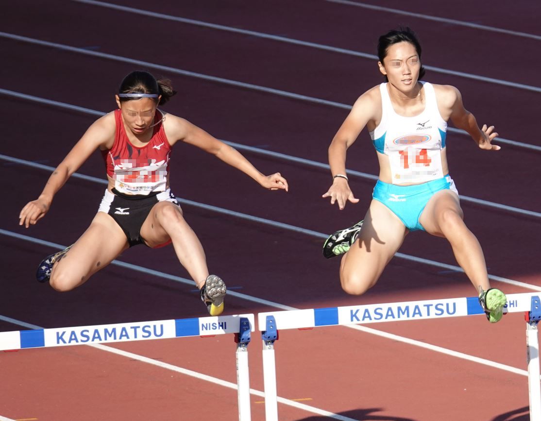 陸上女子コレクションVol.172,R1,国体陸上,成年女子400mH,早稲田大学,関本萌香,　小山佳奈,早稲田３人娘,スターティングブロック調整,ハミぱんブルマ,いきいき茨城ゆめ国体,芝田陽香,宮城県代表,七十七銀行,齋藤 真佑,駿河台大学,吉田佳純,